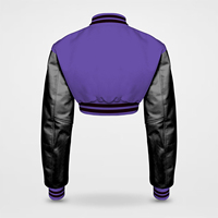 Nouvelles vestes varsity respirantes pour femmes en tissu tissé avec une enveloppe 100% coton pour les filles d'université
