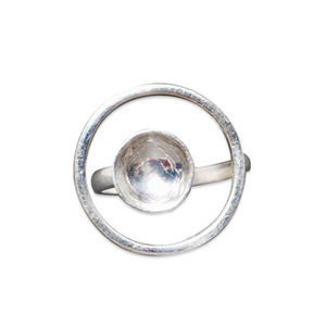 Bagues au design de disque en argent 925 fin faites à la main en gros Article de cadeau de Noël pour mariage - Product Image 1