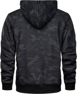 Sudadera con capucha de gran tamaño de lana de algodón con bolsillo para hombre de canguro, sudadera cálida de invierno con hombros caídos, logotipo personalizado - Product Image 3