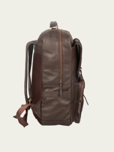 Sac à dos unisexe en cuir véritable marron foncé avec fermeture éclair, sac à dos vintage pour ordinateur portable, sac de voyage, sac d'école écologique et léger - Product Image 3