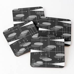 Home Decoration Trendy Product for Table Decoration Printed Round Eco Friendly MDF Acacia <b>Cork</b> Wood <b>coaster</b> Set Trendy Product - Product Image 2