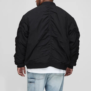 Veste de baseball à fermeture éclair surdimensionnée pour homme, unie, teinte unie, personnalisable, coupe-vent d'hiver, vêtements de sport respirants, veste universitaire - Product Image 6