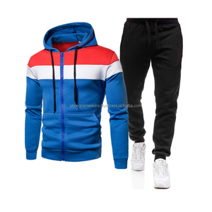 Conjunto Deportivo de Invierno para Hombre, Sudadera con Capucha y Pantalones Deportivos, 100% Algodón con Forro Polar, Informal, Cálido - Product Image 1