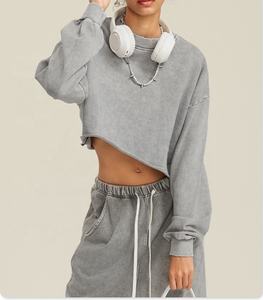 เสื้อกีฬาแขนยาวของผู้หญิงเสื้อโยคะเสื้อครอปคอกลมเสื้อครอปแขนยาว - Product Image 1