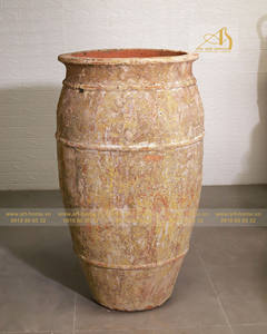 Pot de fleur en céramique moderne jaune élégant OC002H65OR écologique et durable pour une utilisation intérieure/extérieure décor de jardin Art-maison céramique - Product Image 4