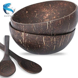 Bol en coquille de noix de coco fait à la main Cadeau durable et unique de la nature pour manger ou décorer - Product Image 3