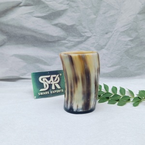 แก้วไวน์เขาควายวัววัวแบบคลาสสิก90มม. อุปกรณ์ดื่มทำมือระดับพรีเมียมสำหรับผู้ที่ชื่นชอบงานฝีมือเบียร์และไวน์ - Product Image 2