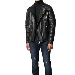 Veste en cuir de vachette de mouton véritable pour hommes Logo personnalisé Qualité supérieure Vêtements d'extérieur à la mode 2025 - Product Image 5