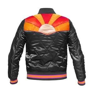 Chaqueta Satinada de Lujo con Brillo Solar, Bordado Personalizado, Tacto Suave y Liso, Estilo Retro, Bomber para un Look Casual Urbano - Product Image 3