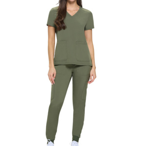 Nuevos Uniformes Médicos Unisex 2024 de Venta Caliente con Logotipo Personalizado, Elásticos, Antiarrugas, Lavables, de Tela Suave de Poliéster/Algodón - Product Image 1