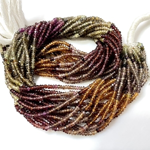 Tundru Naturel Grenat Facettes Rondelle Forme Perles En Gros Perles De Pierre pour La Fabrication De Bijoux - Product Image 2