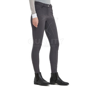 Pantalones profesionales de equitación para mujer con parche de rodilla de silicona antideslizante, pantalones de equitación ecuestre de alta calidad - Product Image 1