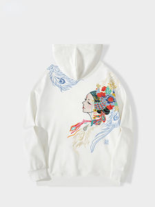 Sudaderas con capucha bordadas a mano personalizadas más vendidas para mujer, tela de punto duradera de 400gsm con cuello con capucha para otoño - Product Image 6