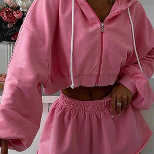 Chándales de invierno personalizados para mujer Chándal de diseñador de peso pesado con manga larga con capucha y pantalón acampanado - Product Image 4