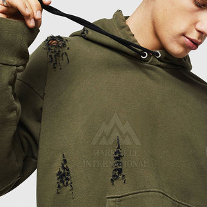 Nouveauté légère, sweats à capuche pour hommes, effet usé, fabriqués en usine, 100% coton, respirants, sweats à capuche pour hommes, effet usé, en vente - Product Image 2