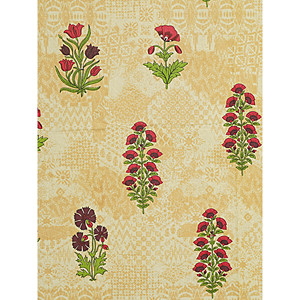 Beige & Green Floral 240 TC 100% Cotton Bedsheet Set Super <b>King</b> <b>Size</b> with 2 Pillow Covers 3-Piece Set (SHKV1075) - Product Image 5