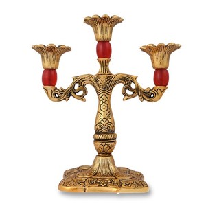 Portavelas de luz de té, candelabro de plata antigua para decoración de boda, candelabro de metal animal, decoración antigua - Product Image 1