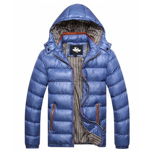 TORNADO TRADING Veste d'hiver en laine pour homme, épaisseur standard, style décontracté, fermeture éclair, style bulle tendance - Product Image 1