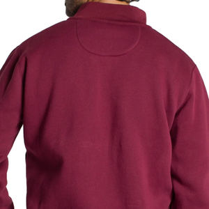 Sudadera de Invierno para Mujer, Personalizable, Color Granate, Estampado, Lavado Ácido, Cierre de Cremallera de un Cuarto, Disponible para OEM, Totalmente Personalizada, Sudadera con Media Cremallera - Product Image 6
