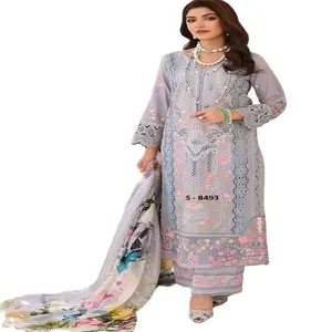 最新设计师巴基斯坦服装时尚阿拉伯服装女性Salwar Kameez全球供应商和出口商女装