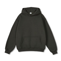 Vente en gros fabricant : Sweat à capuche oversize à épaules tombantes pour l'automne, 350 g/m², mélange de coton, doublure polaire, poche, couleurs personnalisables