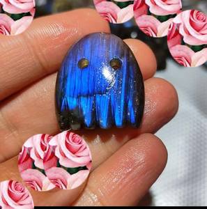 Cabochon de Labradorite 18x22mm courbé à la main, design unique, pierre naturelle, bijoux à la mode pour cadeau de noël - Product Image 2