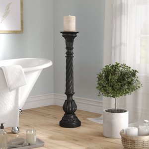 Traditional Inspired Wooden <b>Candle</b> Holder 3 Pcs Combining Rustic Warmth to Elevate Any Home Dining or Living Room - Product Image 3
