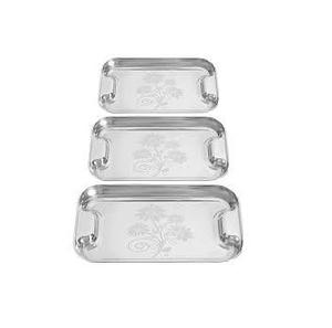 Newly Designed Premium Handcrafted <b>Gold</b> Platted Finished Metallic <b>Serving</b> <b>Tray</b> With Handle For wedding home Hotel Party - Product Image 4