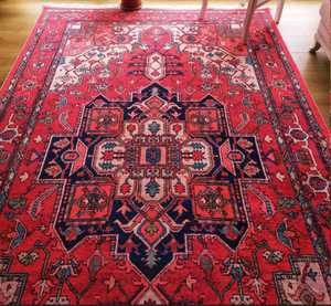 Tapis de Style Bohème Turc Vintage à Motif Oriental Rouge, Antidérapant et Lavable pour Salon et Chambre - Product Image 3