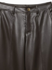 Pantalon en similicuir pour femme TFAFXY, automne-hiver 2025, taille haute, pantalon décontracté pour femme, pantalon de rue, Y2K - Product Image 5