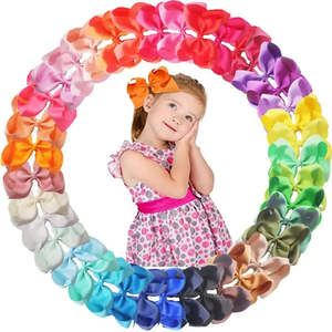 40 nœuds faits à la main pour cheveux, style doux, nœuds en ruban pour enfants - Product Image 1