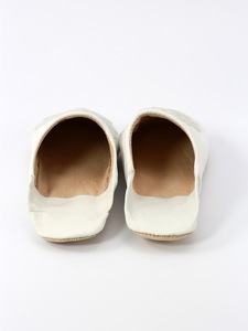 Wholesale White Sequin Moroccan Leather Babouche Slippers Iridescent Beaded Mules Round Toe Indoor <b>Shoes</b> multiple colors - Product Image 3
