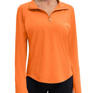 Compression Fabric flattering and very comfy fit Polyester Collar Regular Size <b>Sweatshirt</b> for <b>Women</b> Wear Half <b>Zip</b> <b>Sweatshirt</b> - Product Image 5