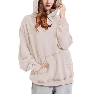Sweats à capuche personnalisés de haute qualité Streetwear sweat à capuche blanc fermeture éclair vintage double couche lavage à l'acide soleil délavé poches en détresse sweats à capuche - Product Image 4