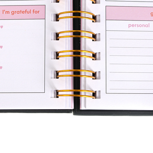 Custom Logo 2026 A5 A4 Black Spiral Weekly Wellness Goal Diary <strong>Journal</strong> <strong>Wedding</strong> <strong>Planner</strong> Notepad Workbook Notebook Printing - Product Image 5