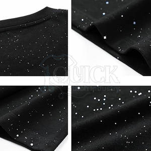 Camiseta de mujer con diamantes de imitación verano ecológico transpirable ligero algodón Color sólido personalizable al por mayor de alta calidad - Product Image 6