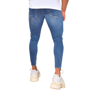 Mens <b>Light</b> Blue Skinny Jeans Stretch Denim Pants Slim Fit Casual <b>Light</b> Distressed Washed Everyday Fashion Comfort Street Wear - Product Image 2