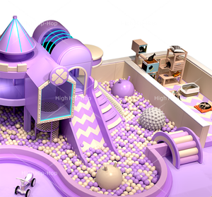 Équipement de terrain de jeux intérieur personnalisé, aire de jeux souple multi-niveaux avec toboggan LED et zone de jeu de rôle pour centre de divertissement familial et <span class=keywords><strong>parc</strong></span> d'attractions - Product Image 3