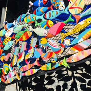 Haute qualité en bois poisson décoration Vietnam à la main coloré poisson forme artisanat Unique décor à la maison meilleur prix exportation en gros - Product Image 1