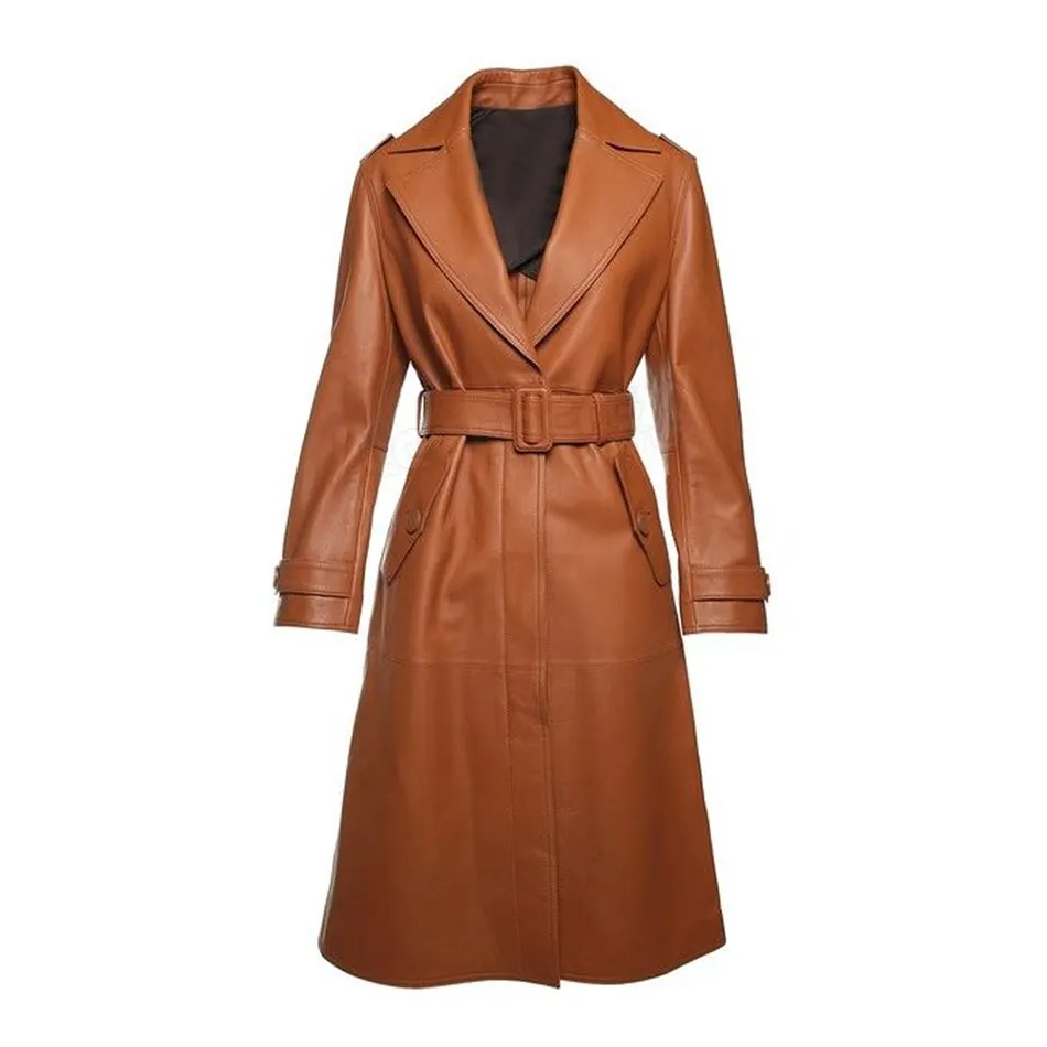 Большое количество, дешевая цена, стильное кожаное пальто для дам, женские длинные кожаные пальто из натуральной кожи для прогулок