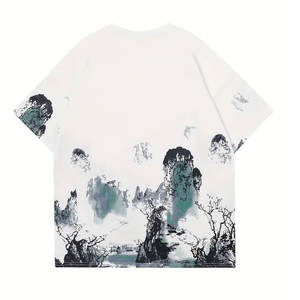 T-shirts oversize pour hommes BRAVE en coton 100% - Tissu doux, coupe ample, léger, respirant, style streetwear, confortable pour les voyages - Product Image 2