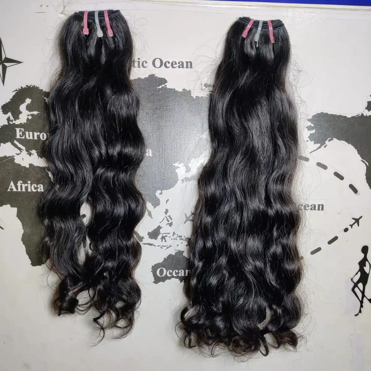 Ekstensi rambut mentah india donor tunggal paket rambut manusia india selaras kutikula virgin asli remy dari Vendor india