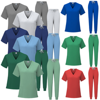 Cómodo FIQRA SPORTS Spandex Poliéster Hospital Scrub Sets Detección de agujas Fusión sin costuras para hombres Mujeres Enfermería al por mayor