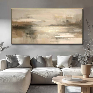 <span class=keywords><strong>Grandi</strong></span> Dipinti ad Olio Astratti <span class=keywords><strong>Moderni</strong></span> Dipinti a Mano su Tela Beige per Decorazione Soggiorno - Product Image 3