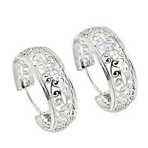 Boucles d'oreilles créoles en argent 925, filigranes, fines, pour tous les jours, cadeau pour femmes - Product Image 2