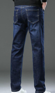 JT กางเกงยีนส์ขาตรงเข้ารูปสำหรับผู้ชายกางเกงยีนส์ระบายอากาศใส่สบายฤดูร้อนฤดูใบไม้ร่วง - Product Image 2