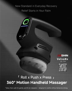 Masajeador Corporal Manual con Rodillo y Presión, Control de Tiempo, Inalámbrico, Recargable por USB, Batería de 2200 mAh, Diseño Ergonómico - Product Image 6