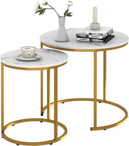 <b>Black</b> Color Marble Golden Metal Frame Coffee <b>Side</b> <b>Table</b> Modern Design for Your Living Room or Lounge Space - Product Image 5