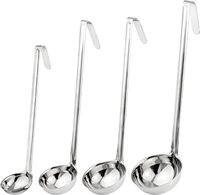 Directe fabrieksverkoop professionele roestvrijstalen soeplepels met lange steel, ecologische keukenhulpjes voor thuis