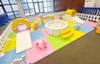 Équipement de jeux souples pour enfants personnalisé bon marché château gonflable location de piscines à balles pour fêtes d'anniversaire ensemble de jeux souples avec clôtures